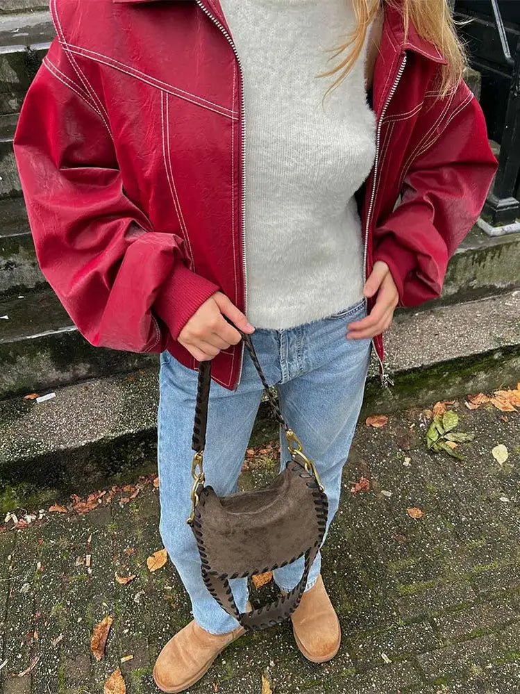 Elara's Wine Red Jacket