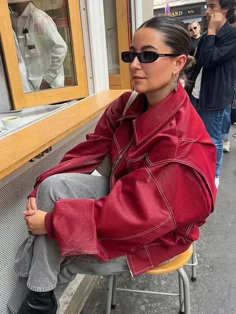 Elara's Wine Red Jacket