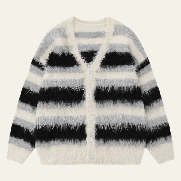 Elara's Striped Cardigan
