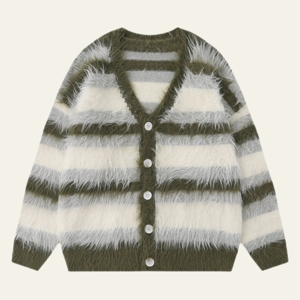 Elara's Striped Cardigan