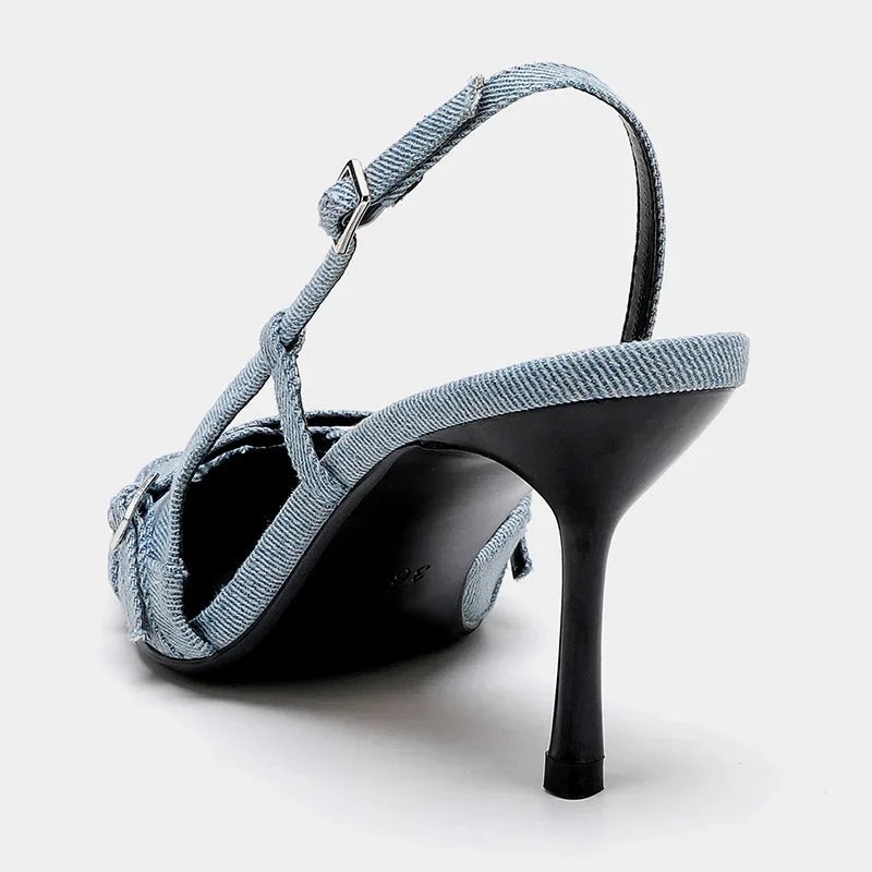 Elara's Denim High Heels