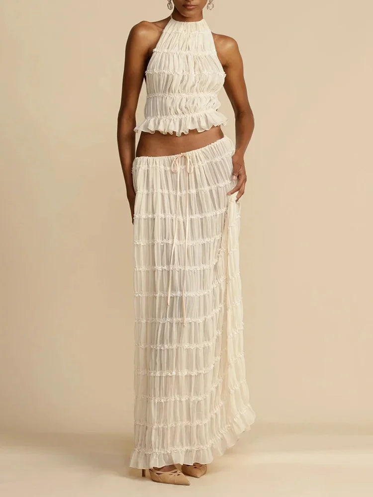 Elara's Ethereal Whimsy Ruffled Set