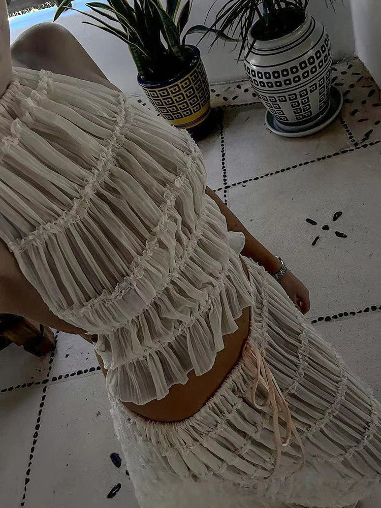 Elara's Ethereal Whimsy Ruffled Set