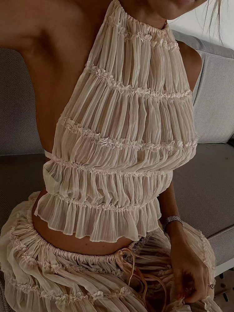 Elara's Ethereal Whimsy Ruffled Set