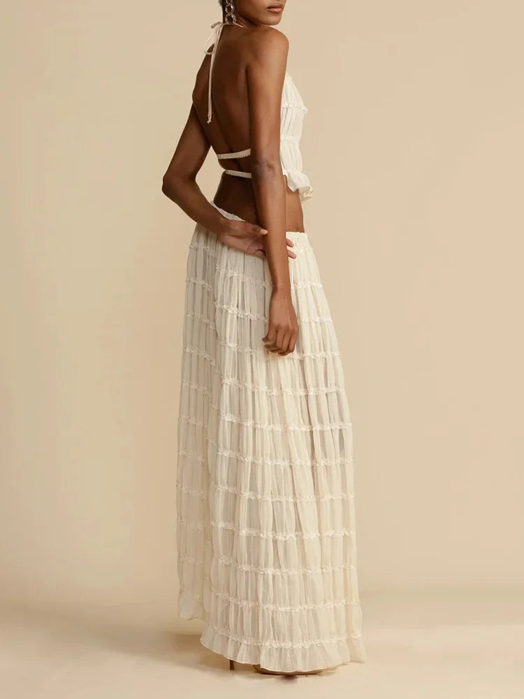Elara's Ethereal Whimsy Ruffled Set