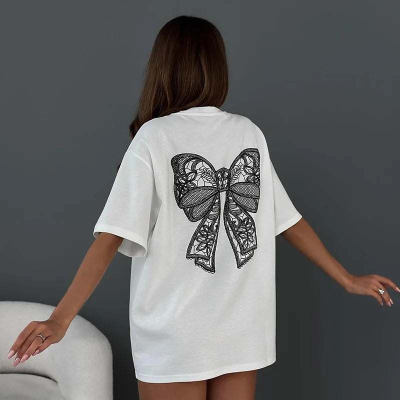 Elara's Playful Elegance Oversized Tee
