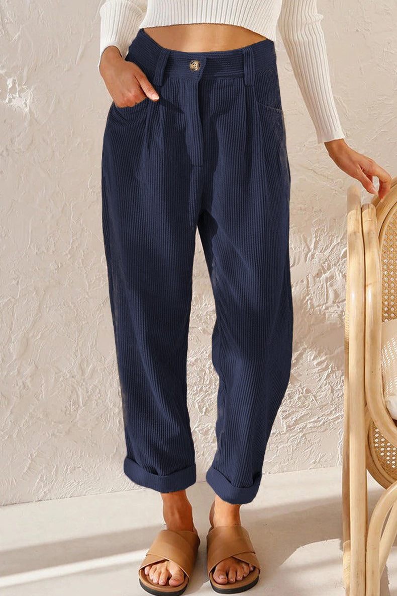 Elara's Fashionable Corduroy Pants