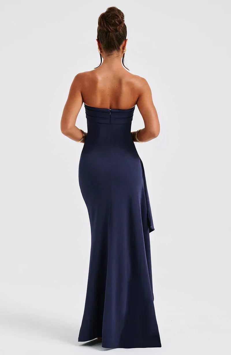 Elara's Twisted Maxi Dress